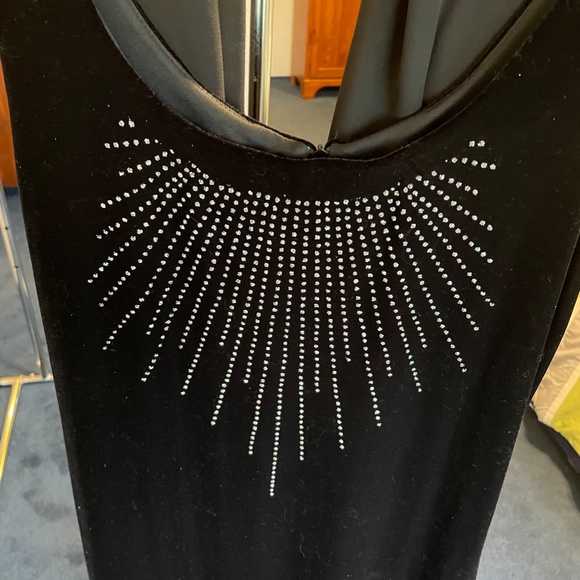 VELOR GOWN SLEEVELESS SPARKLES SHIMMERY SIZE 8 - Picture 2 of 4